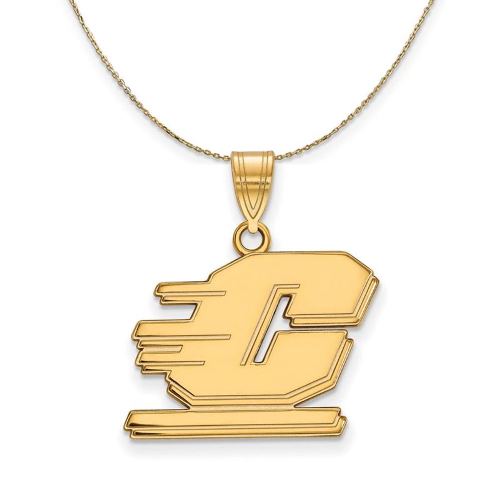 14k Yellow Gold Central Michigan U Medium Necklace - 22 Inch